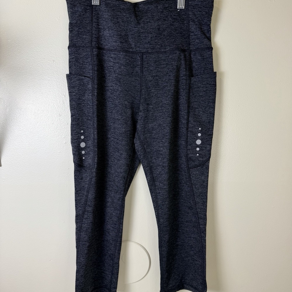 Xersion 7/8 Ankle Leggings, Women's Size Medium High Rise Black Capri Gym Yoga